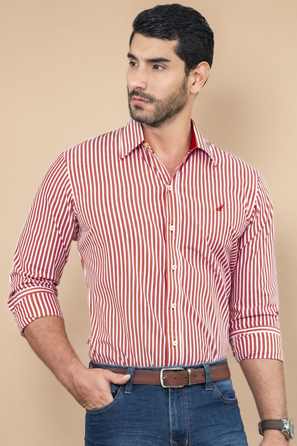 Camisa Bellingham Rayas - Slim Fit - Algodon Poplin