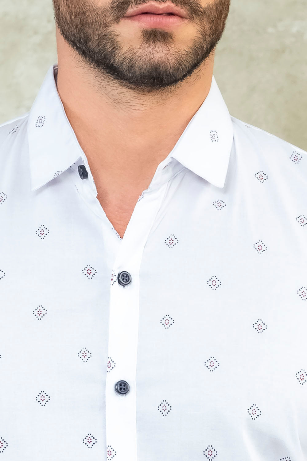 Camisa Boston Miniprints - Slim Fit - Algodón