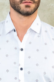 Camisa Boston Miniprints - Slim Fit - Algodón