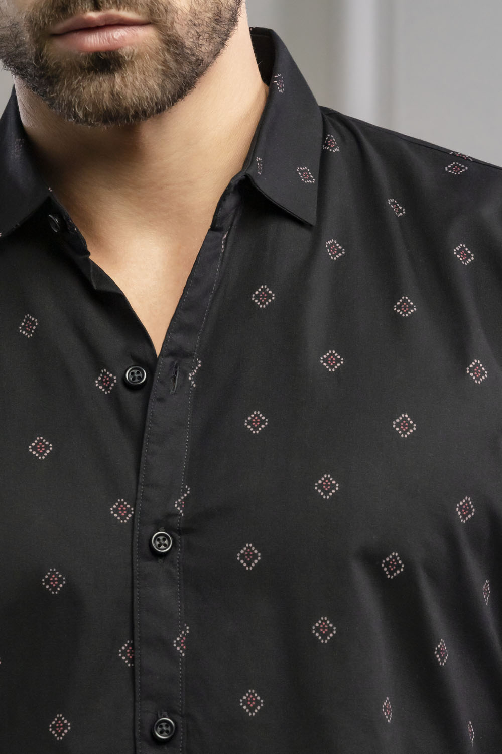 Camisa Boston Miniprints - Slim Fit - Algodón