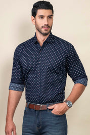 Camisa Athens Miniprints - Slim Fit - Algodón