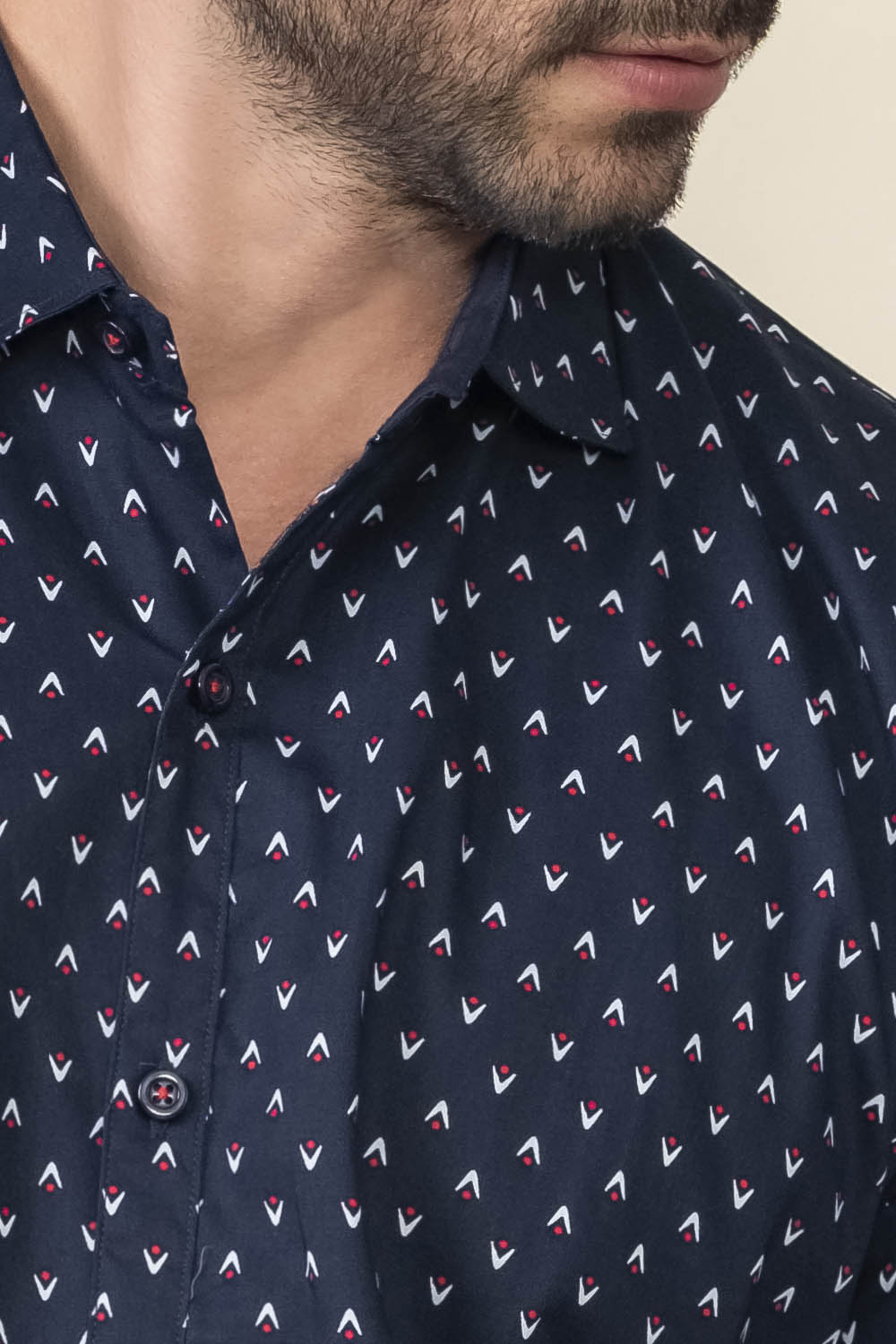 Camisa Athens Miniprints - Slim Fit - Algodón