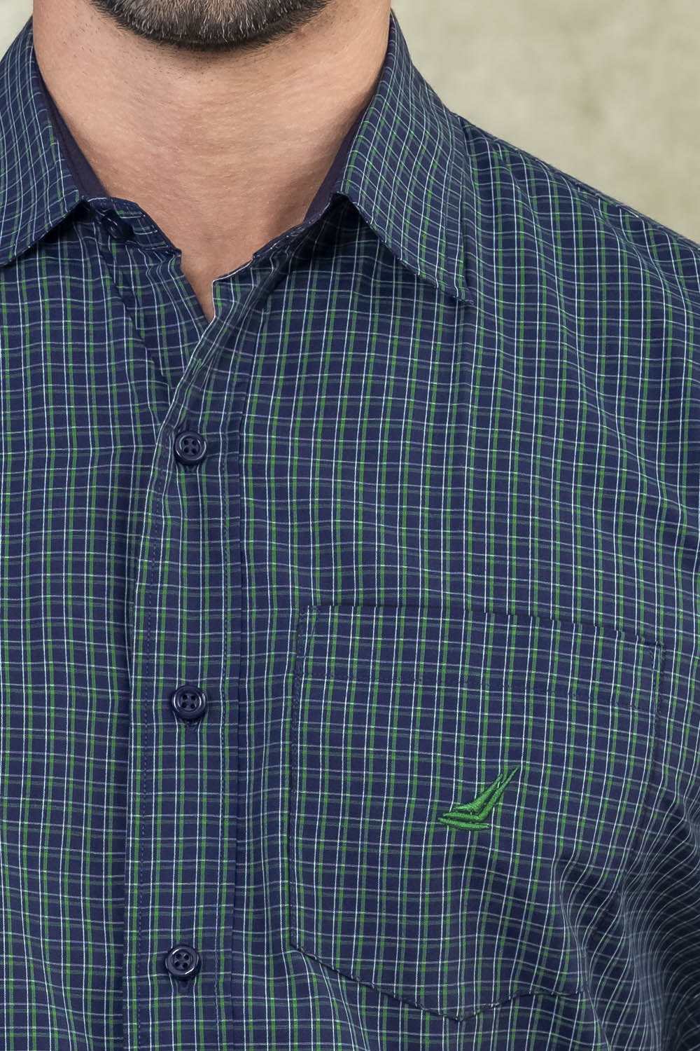 Camisa Monaco Cuadros - Slim Fit -Poplin