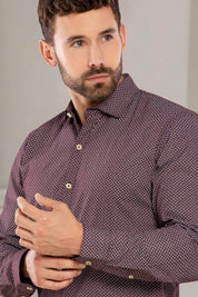 Camisa Landcaster Miniprints - Slim Fit - Algodón