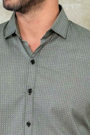 Camisa Seattle Miniprints - Slim Fit - Algodon Poplin