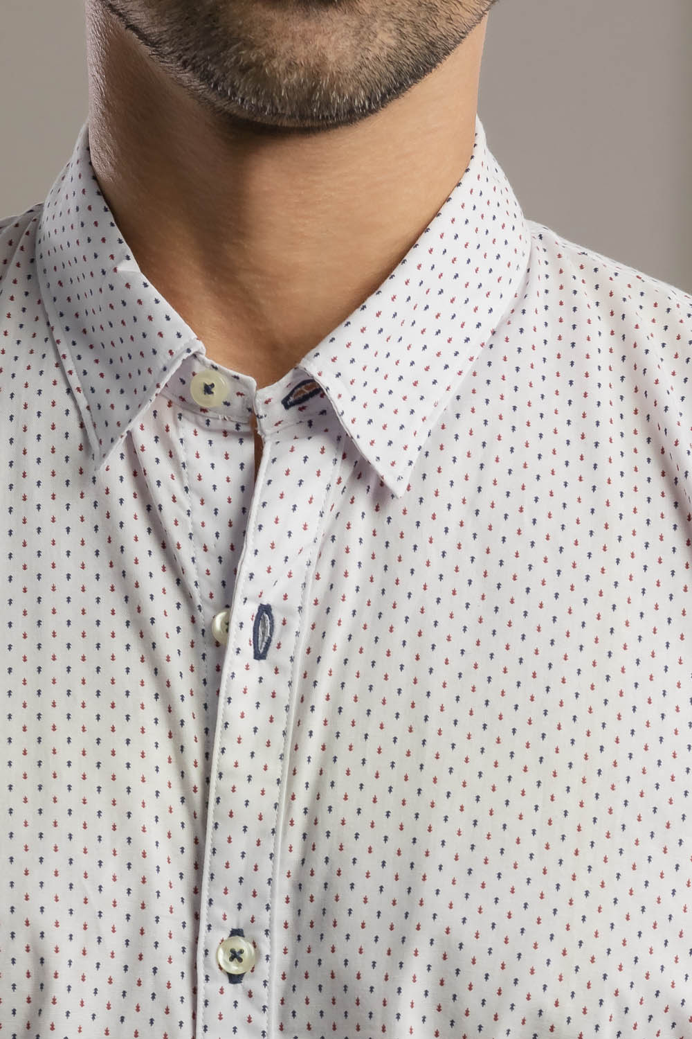 Camisa Boise Miniprints - Slim Fit - Algodón