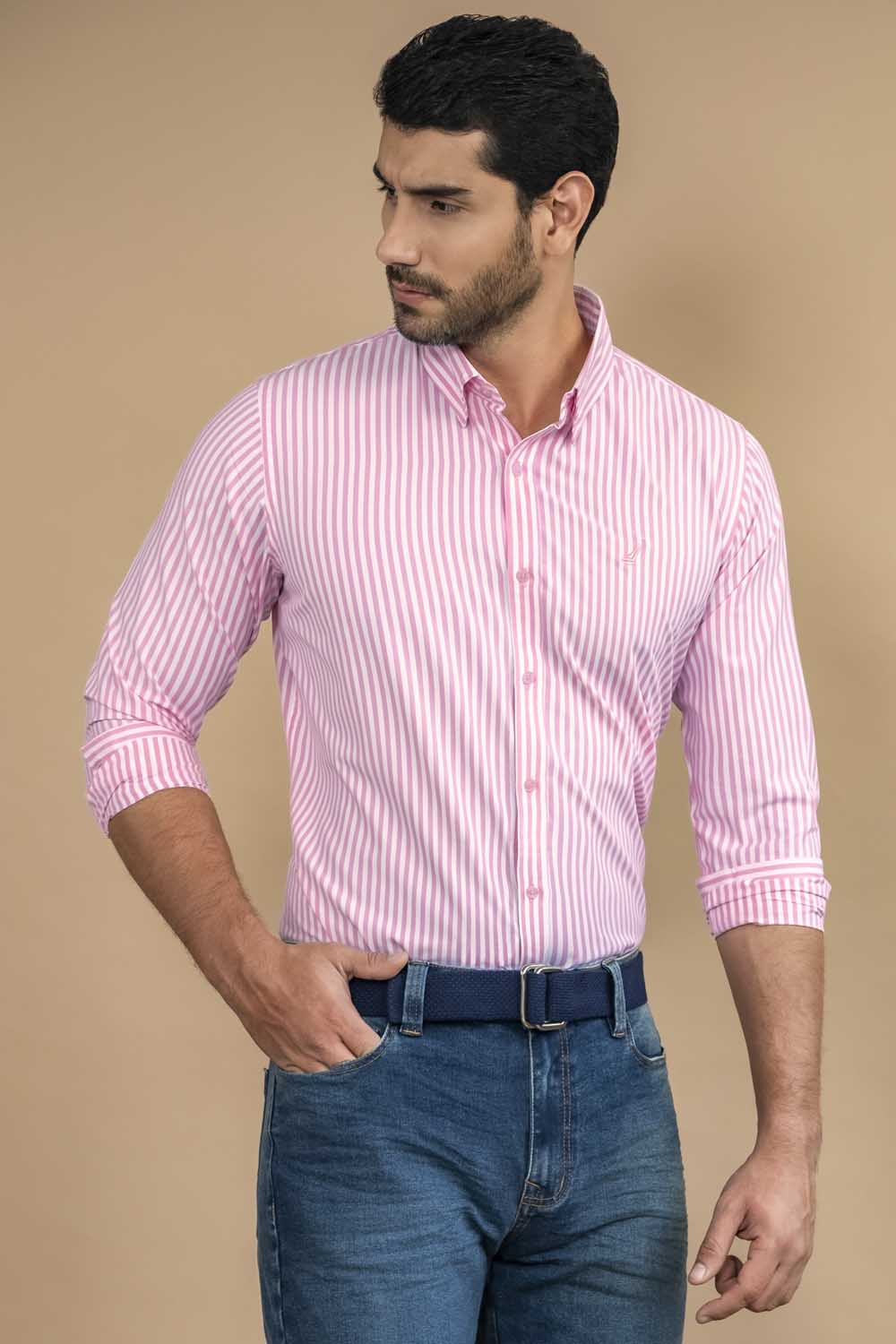 Camisa Houston Rayas - Slim Fit - Poplin