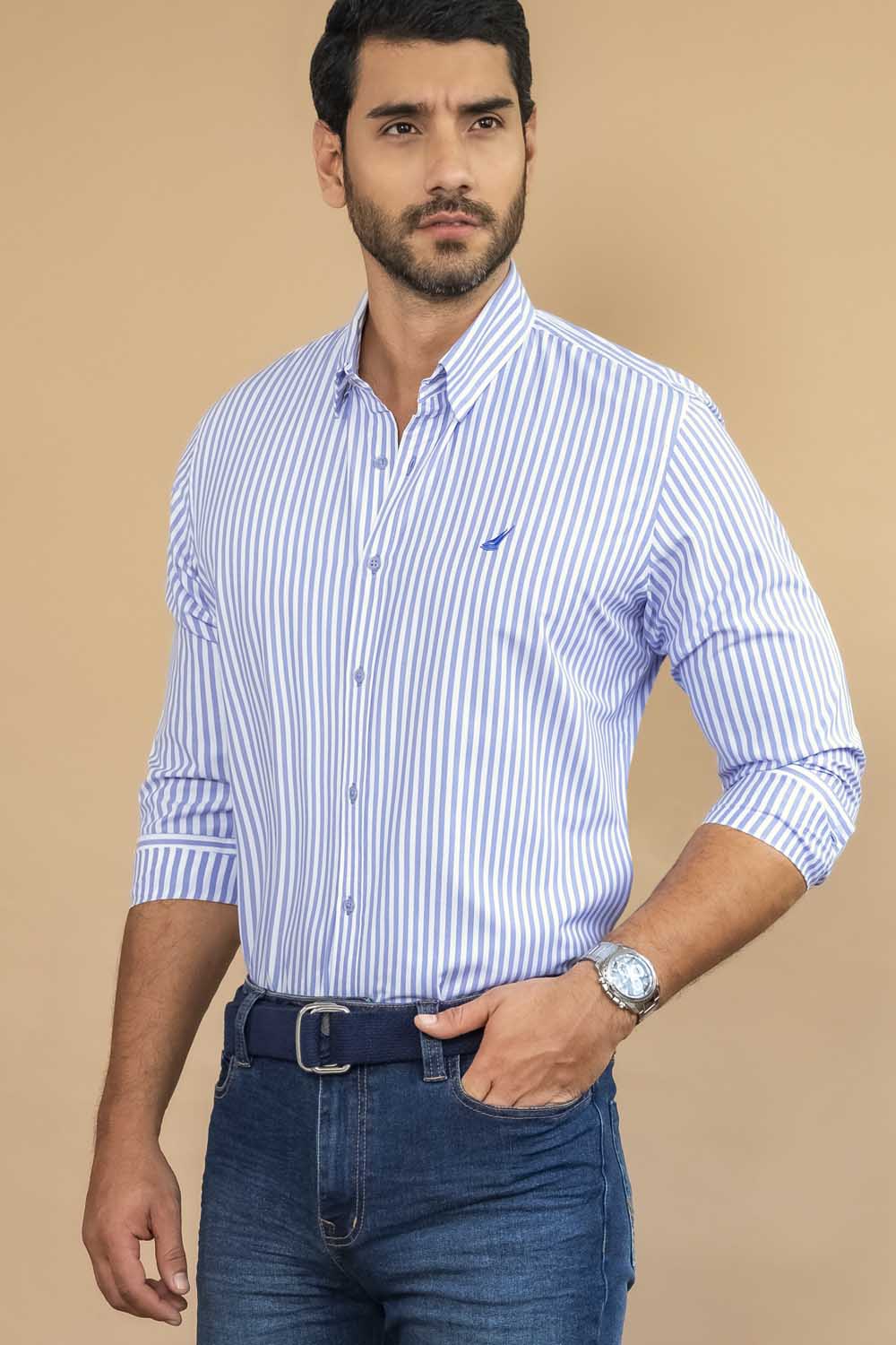 Camisa Houston Rayas - Slim Fit - Poplin