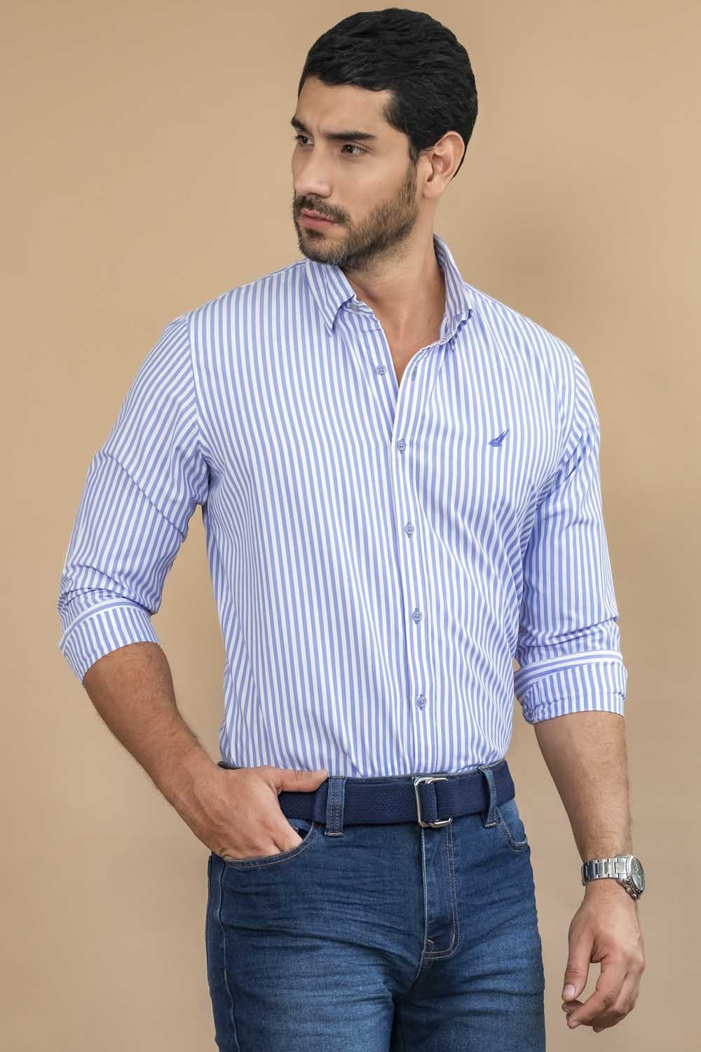 Camisa Houston Rayas - Slim Fit - Poplin