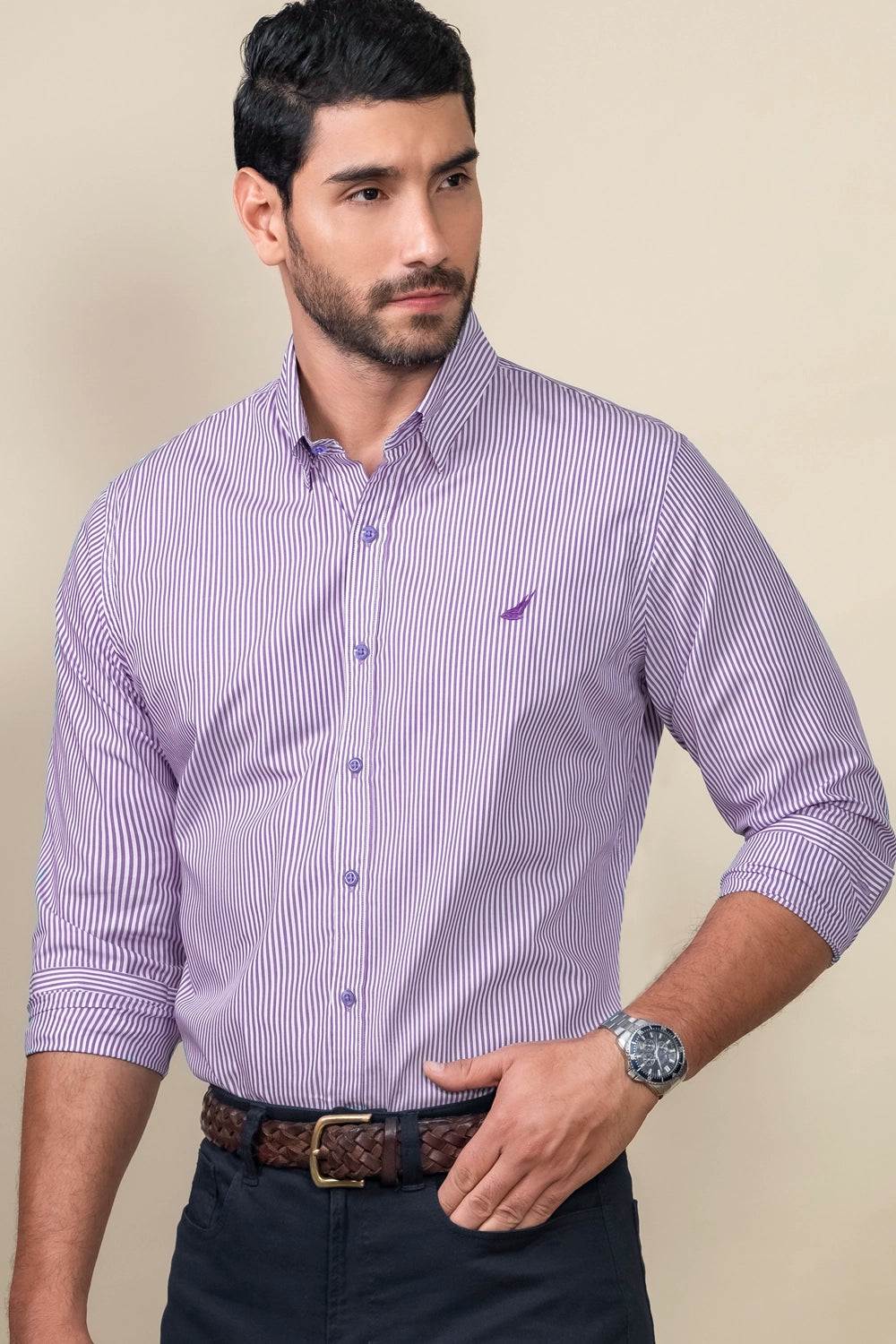 Camisa Houston Rayas - Slim Fit