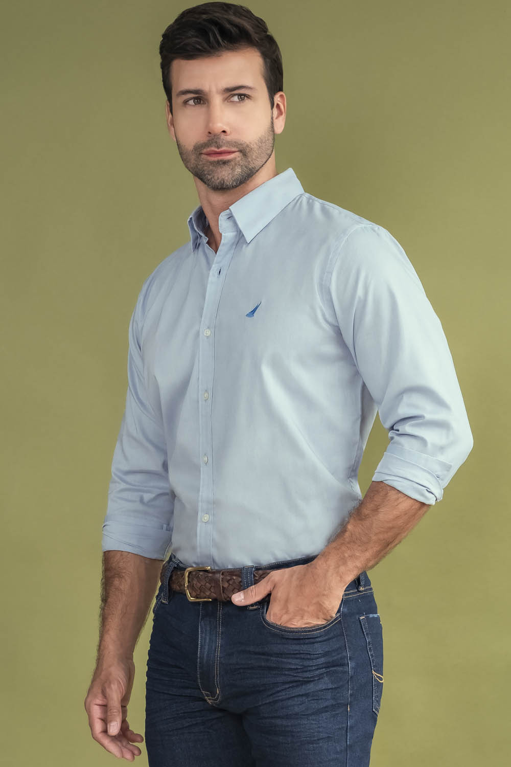 Camisa Rhode Island - Modern Fit - Pinpoint Oxford