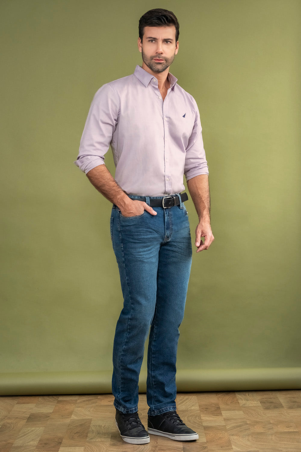 Camisa Rhode Island - Modern Fit - Pinpoint Oxford