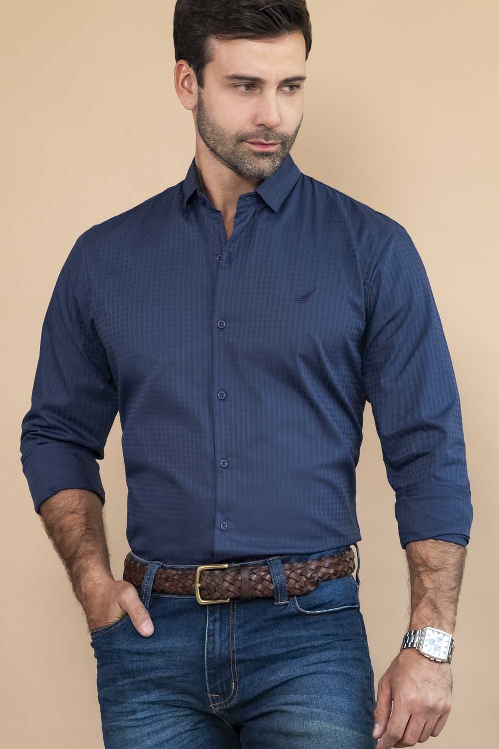 Camisa Premium Dobby - Slim Fit - Algodón