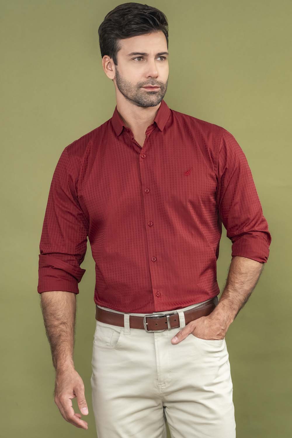 Camisa Premium Dobby - Slim Fit - Algodón