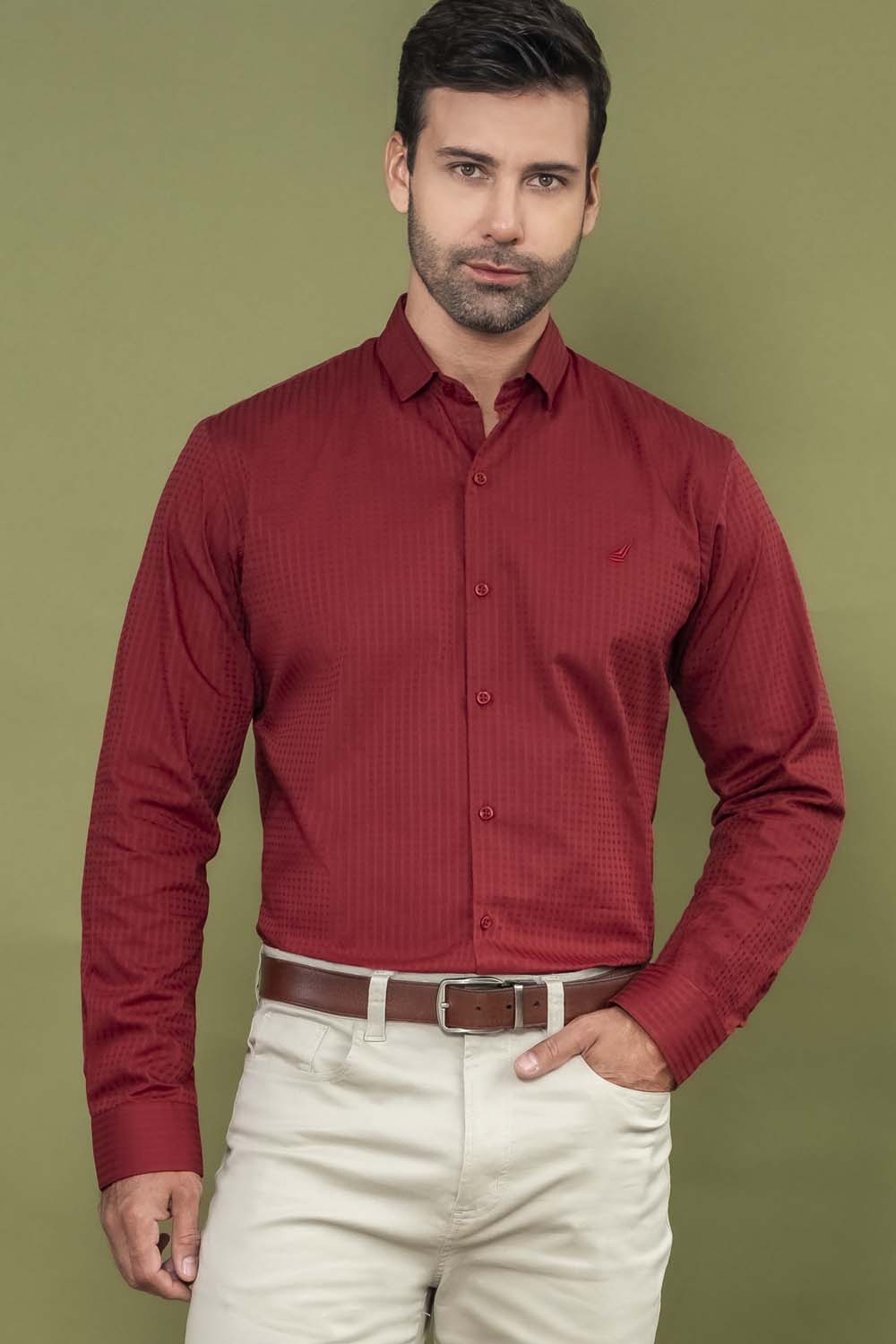 Camisa Premium Dobby - Slim Fit - Algodón