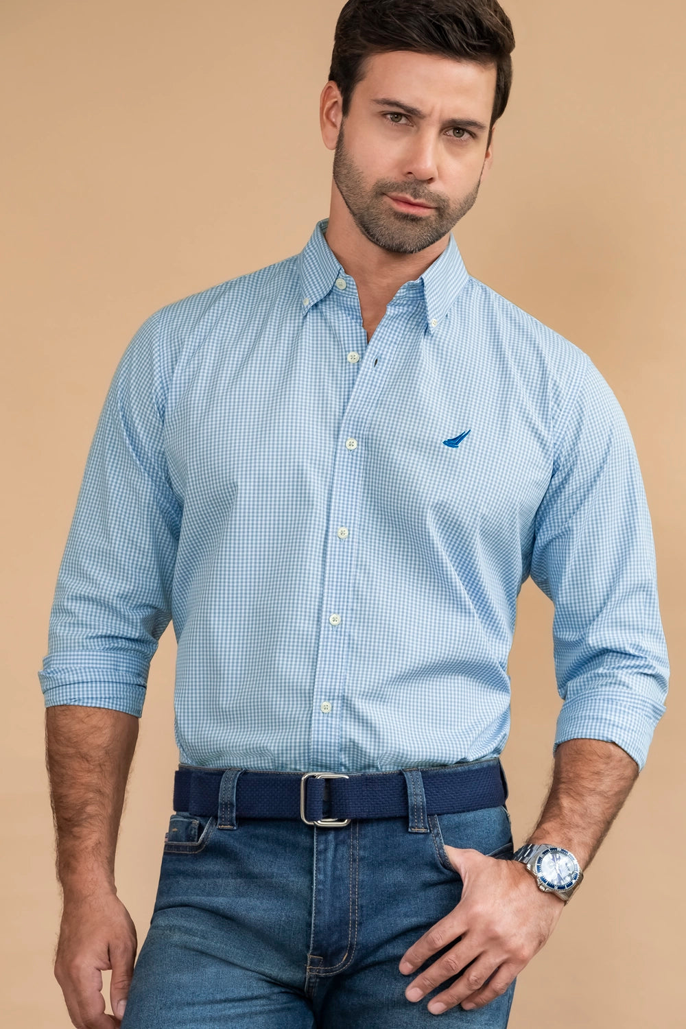 Camisa Harbor Cuadros - Slim Fit - Poplin