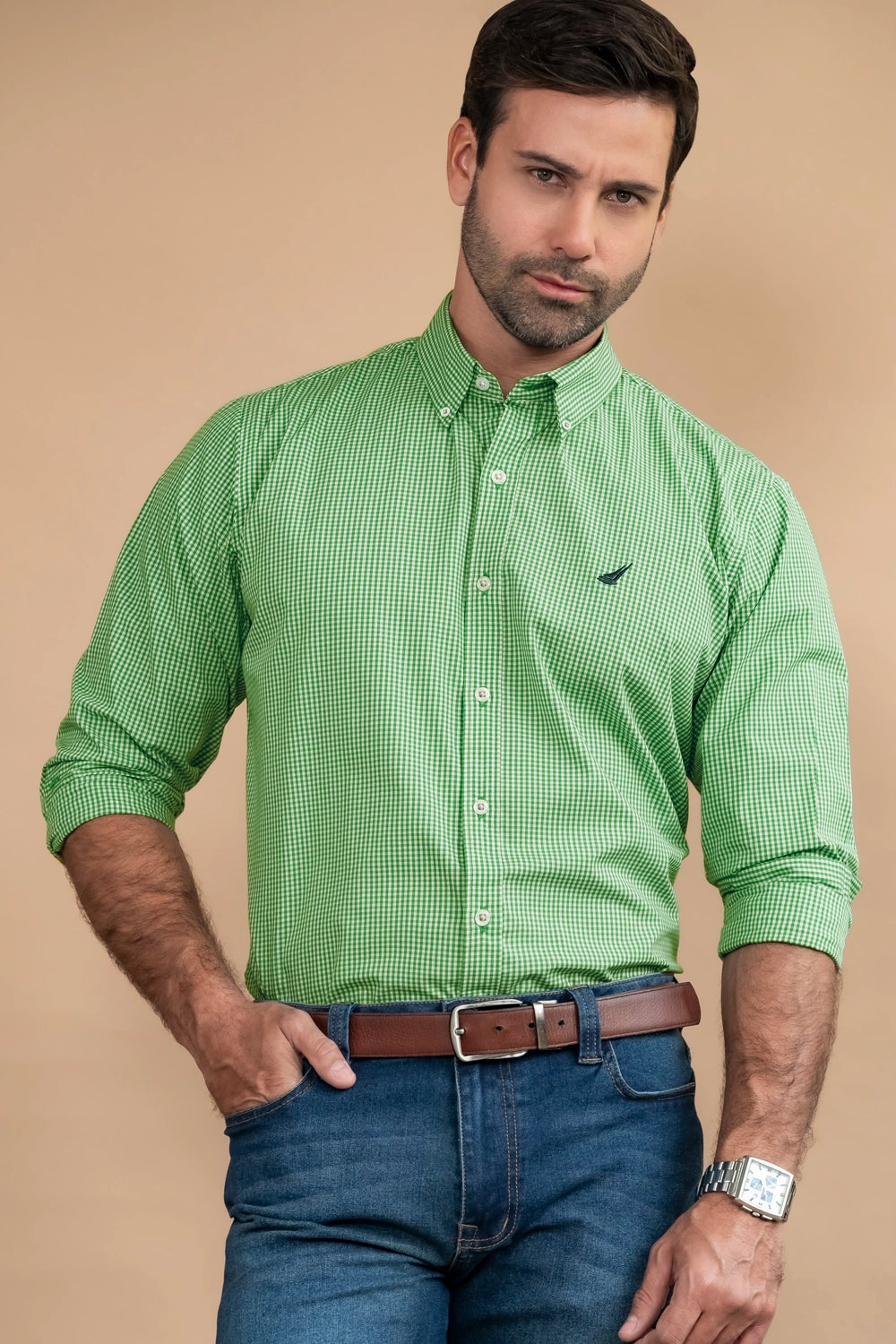 Camisa Harbor Cuadros - Slim Fit - Poplin