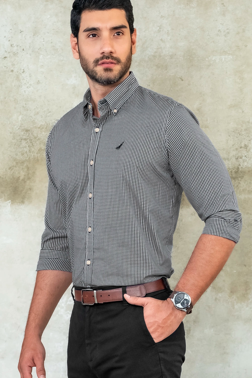 Camisa Harbor Cuadros - Slim Fit - Poplin