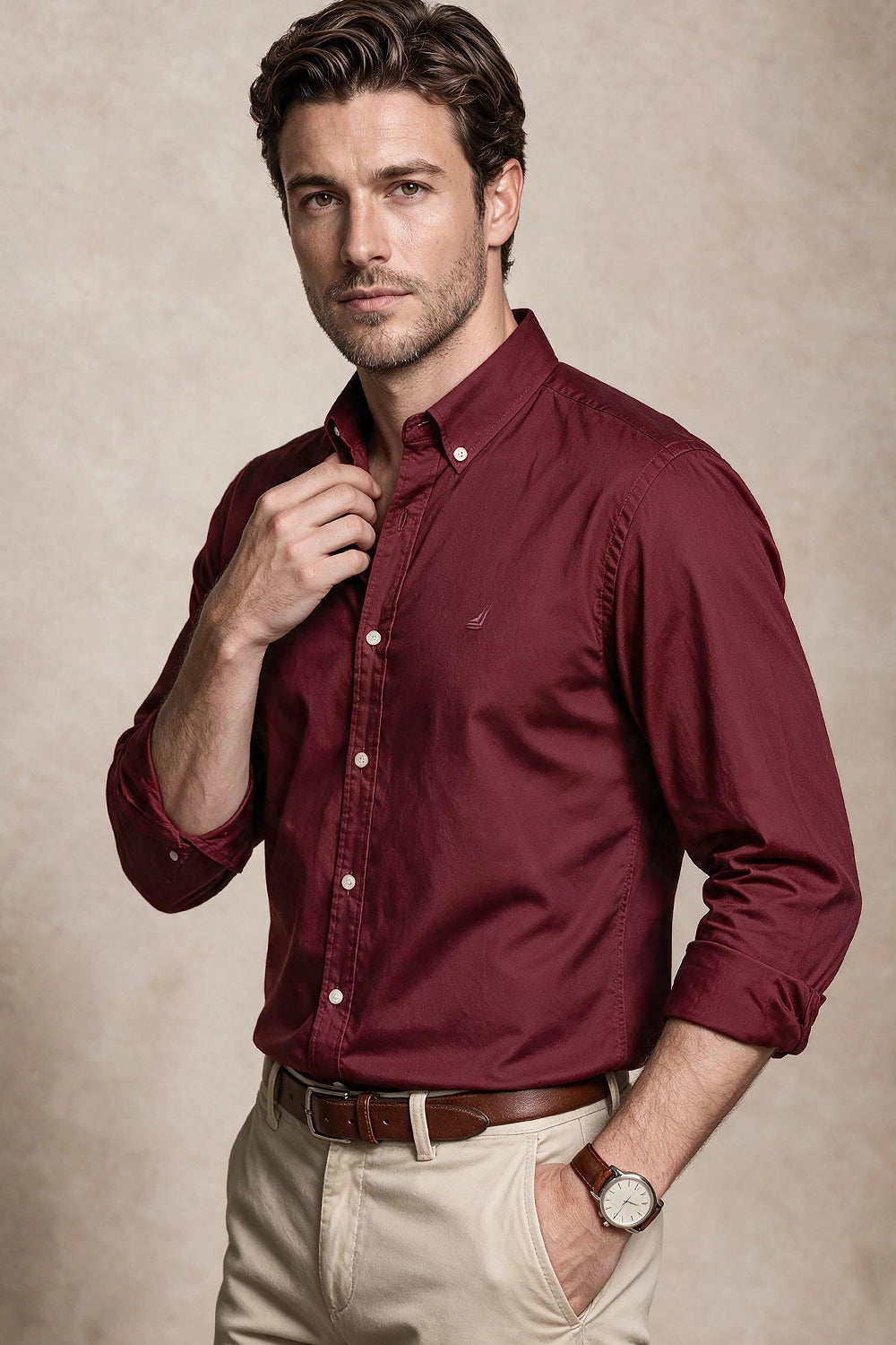 Camisa Premium Hampton - Algodón Satin