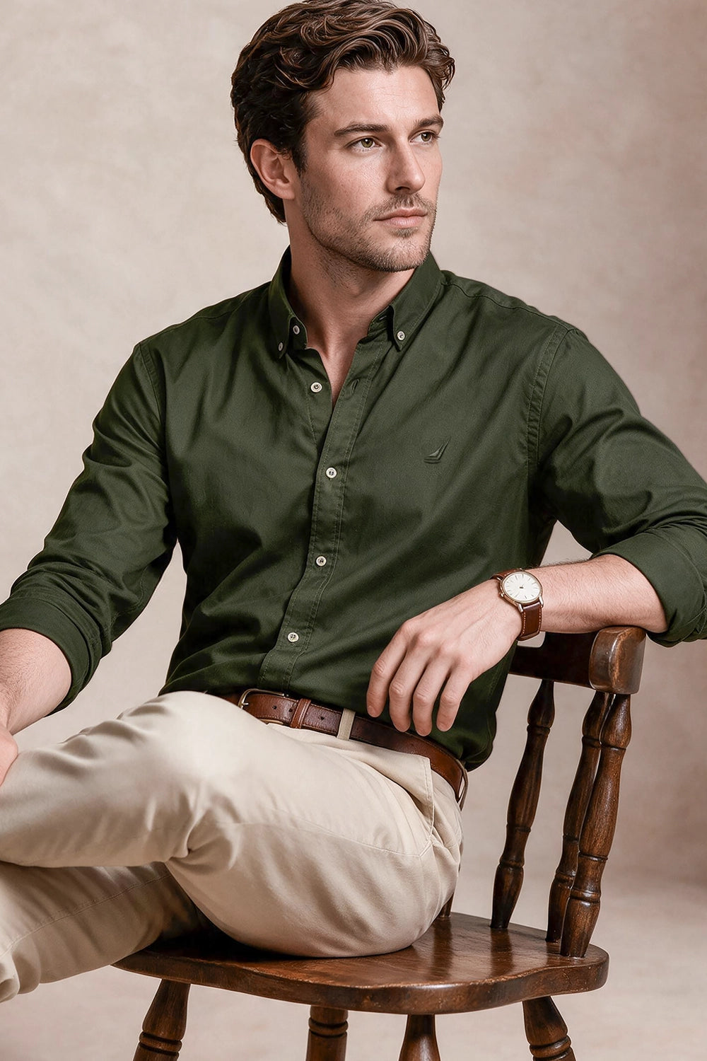 Camisa Premium Hampton - Algodón Satin