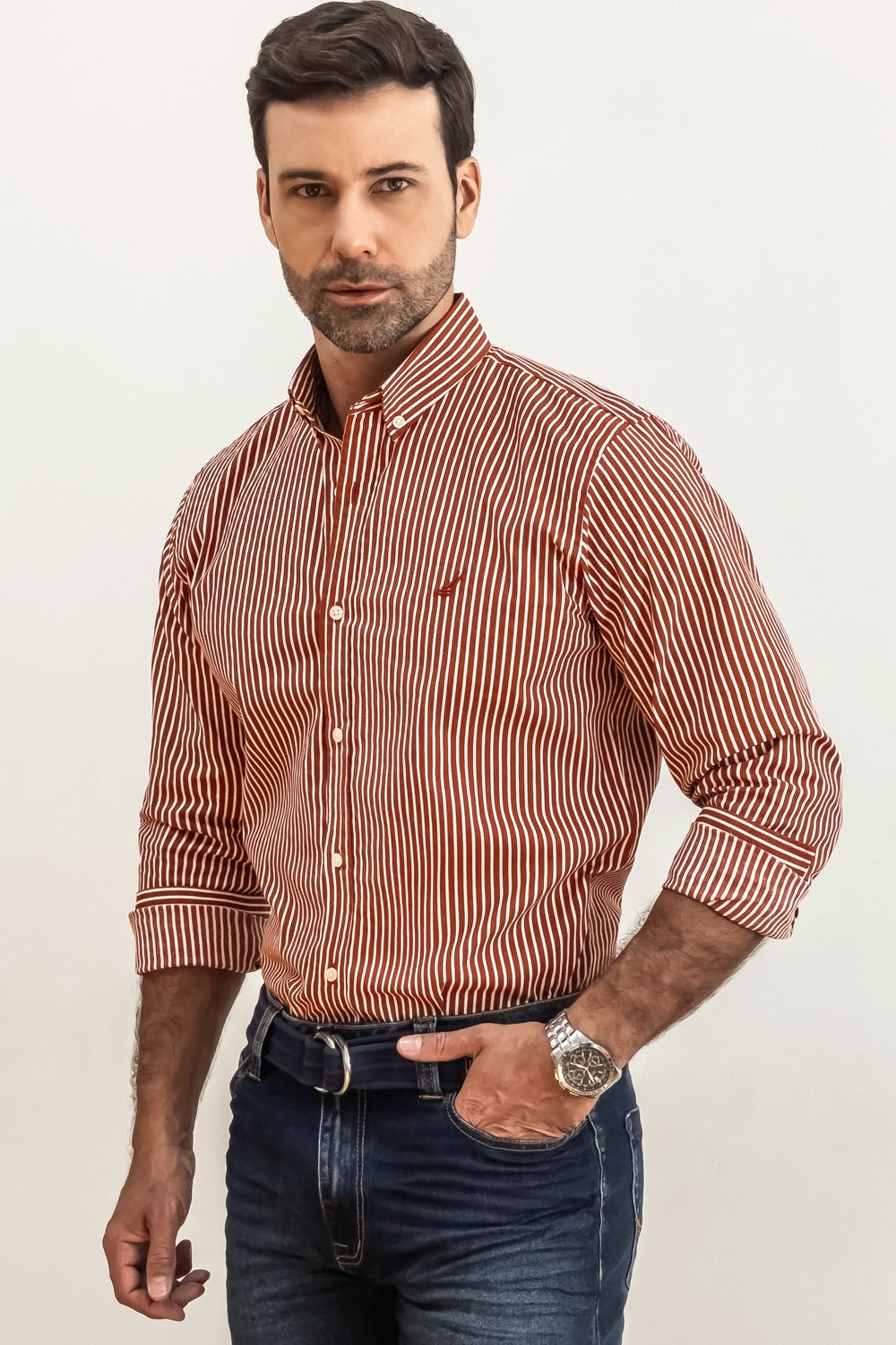 Camisa Portland Rayas - Slim Fit - Algodón Stretch