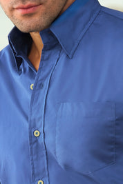 Camisa Blue Navigation - Slim Fit - Algodón Stretch