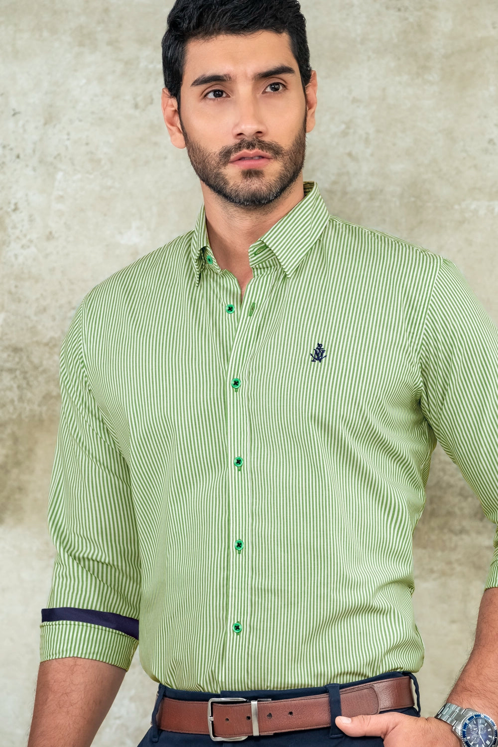 Camisa Green Ocean - Slim Fit - Algodón