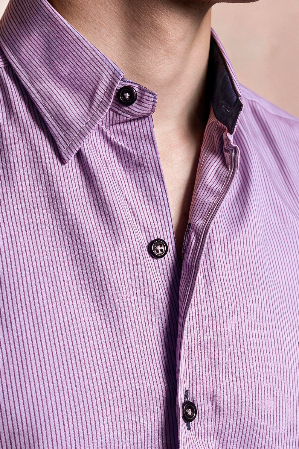 Camisa Navigation Rayas Lila - Slim Fit - Algodón