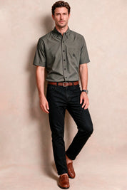 Camisa Navigation Cuadros Gris - Slim Fit