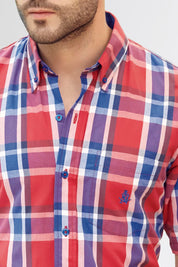 Camisa Manga Corta Cuadros - Slim Fit