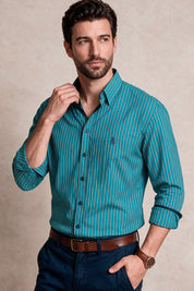 Camisa Aqua - Custom Fit - Algodón