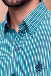 Camisa Aqua - Custom Fit - Algodón