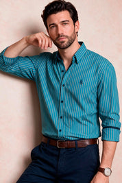 Camisa Aqua - Custom Fit - Algodón