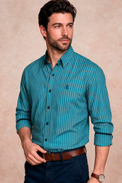 Camisa Aqua - Custom Fit - Algodón