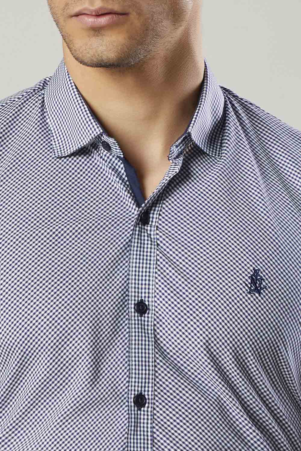 Camisa Navigation Cuadros Diagonal