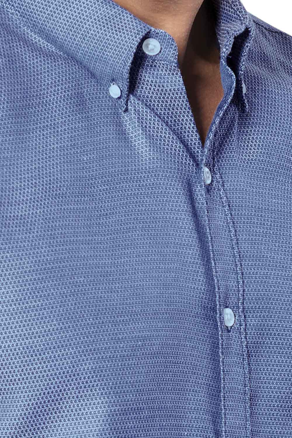 Camisa Navigation Azul - Slim Fit