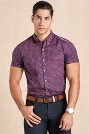 Camisa Manga Corta Prints - Slim Fit