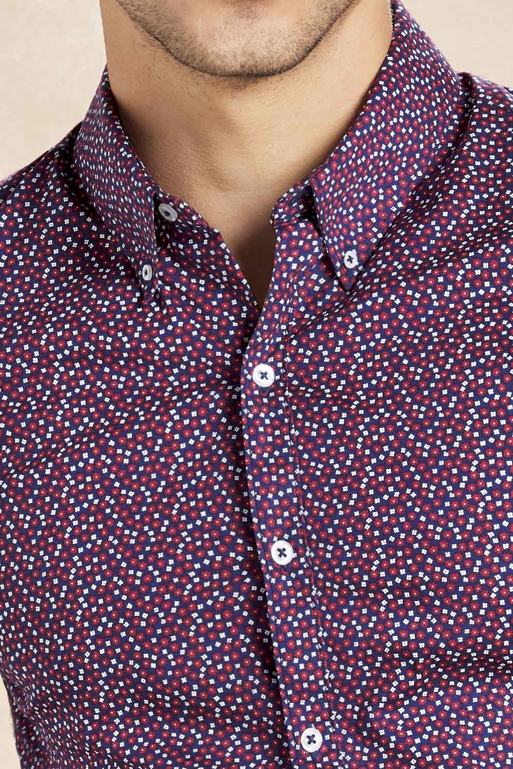 Camisa Manga Corta Prints - Slim Fit