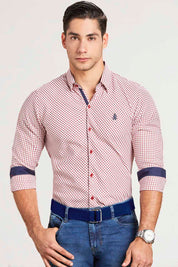 Camisa Navigation Cuadros Diagonal