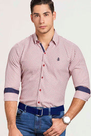 Camisa Navigation Cuadros Diagonal