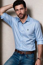 Camisa Blue Navigation - Custom Fit