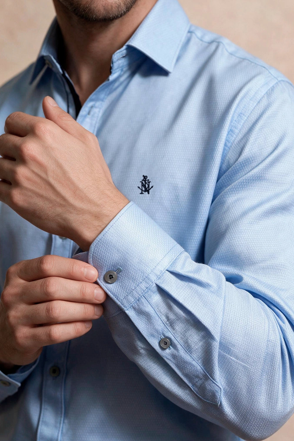 Camisa Blue Navigation - Custom Fit
