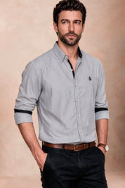 Camisa Navigation Doble Raya - Slim Fit