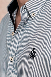 Camisa Navigation Doble Raya - Slim Fit