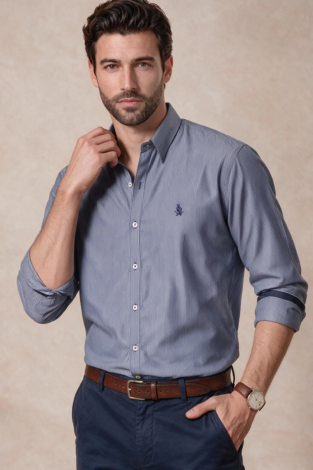 Camisa Navigation Raya Fina - Slim Fit