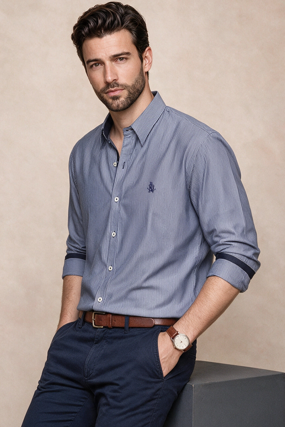 Camisa Navigation Raya Fina - Slim Fit