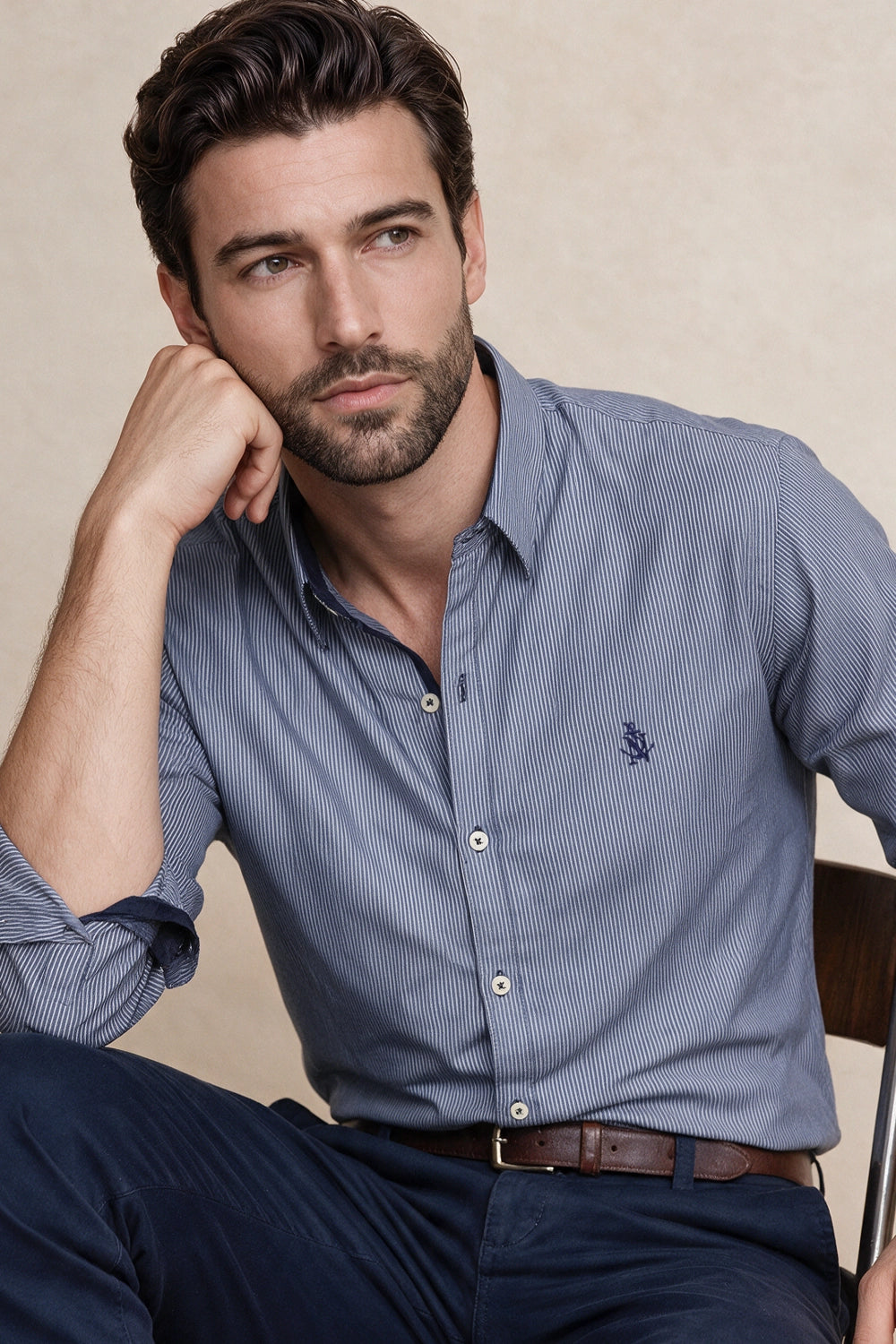 Camisa Navigation Raya Fina - Slim Fit