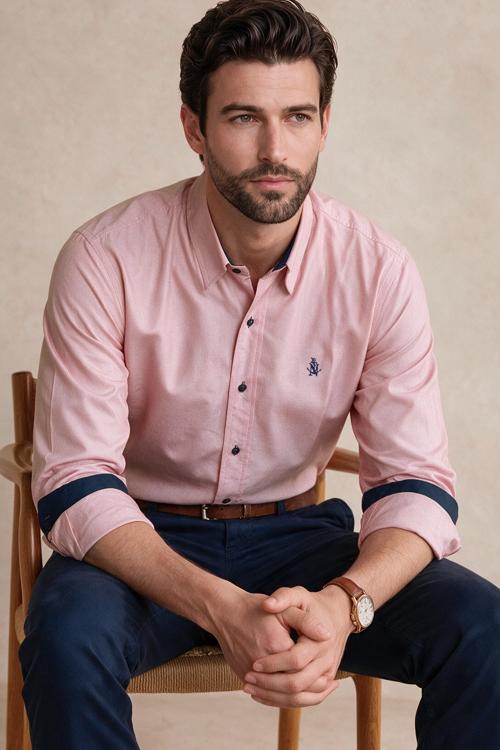 Camisa Navigation Sailor Raya - Slim Fit