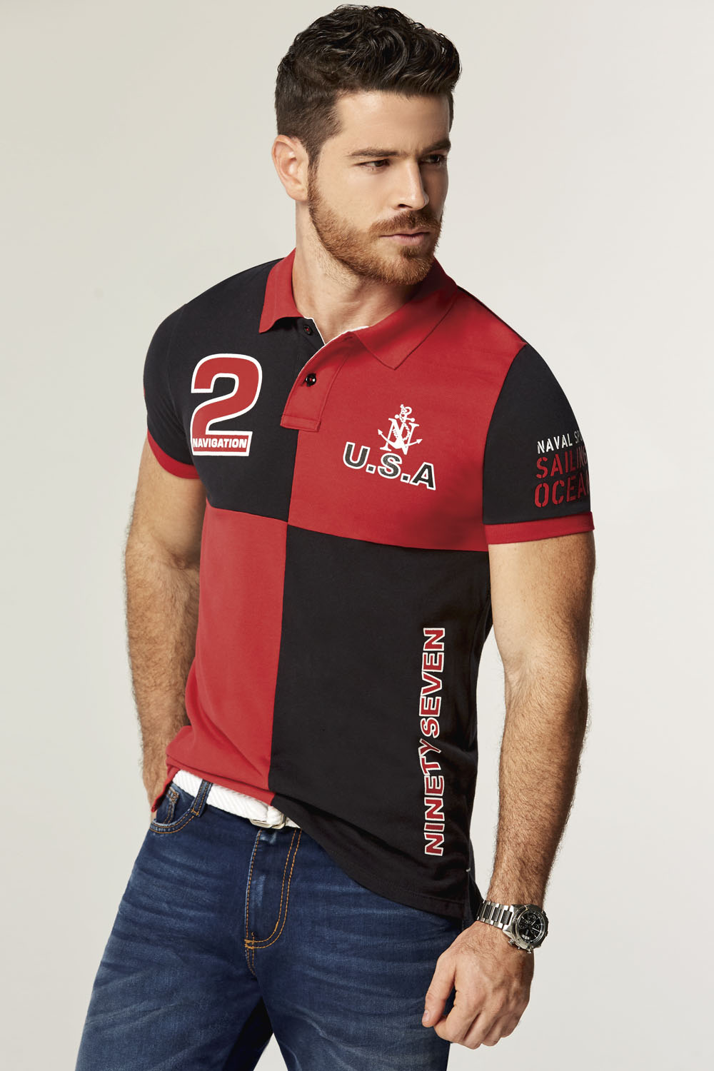 Polo Bloques Sailing Ocean