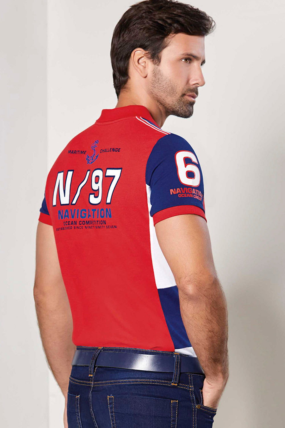 Polo Bloques Ocean Crew - Pique